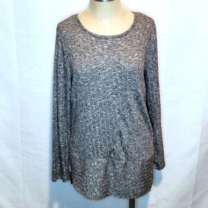 ALYX Gray Fall Shaker Long Sleeve Tunic Top Size Medium